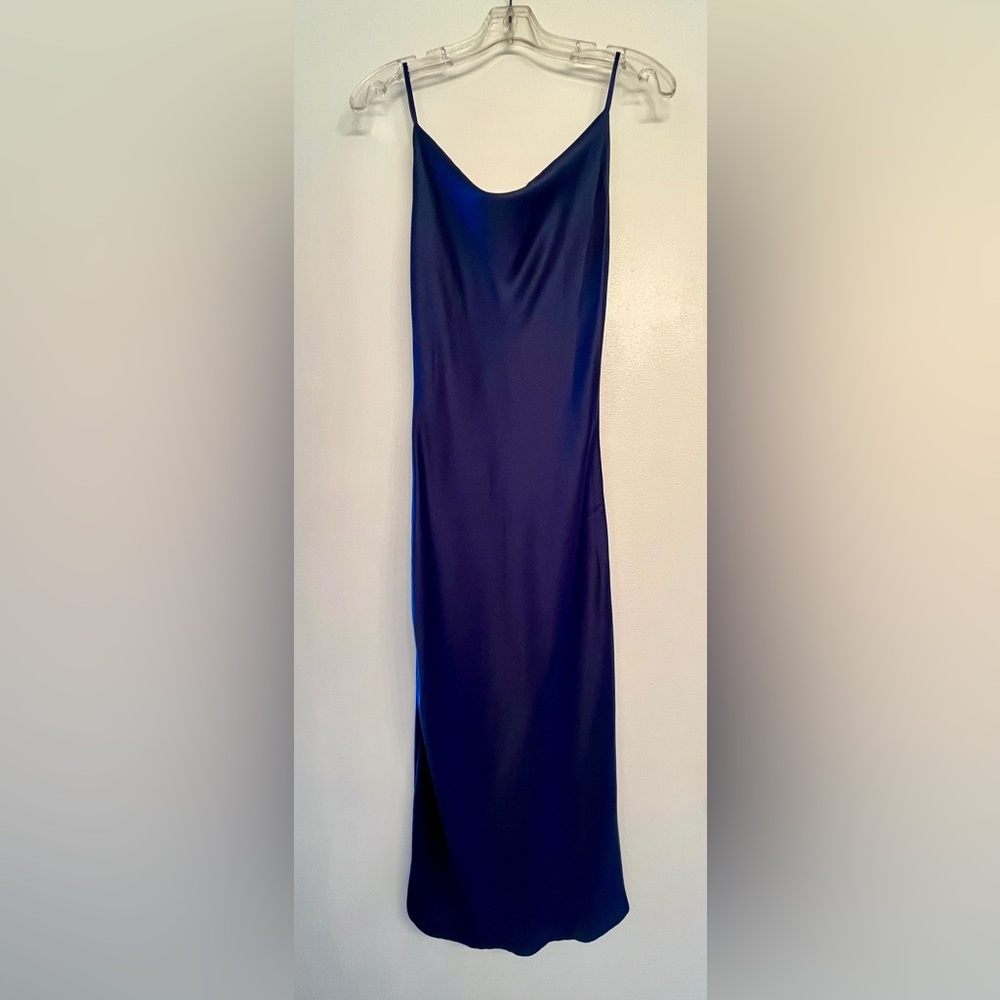 Billy J Elsa  Dress Navy Satin Formal size XS